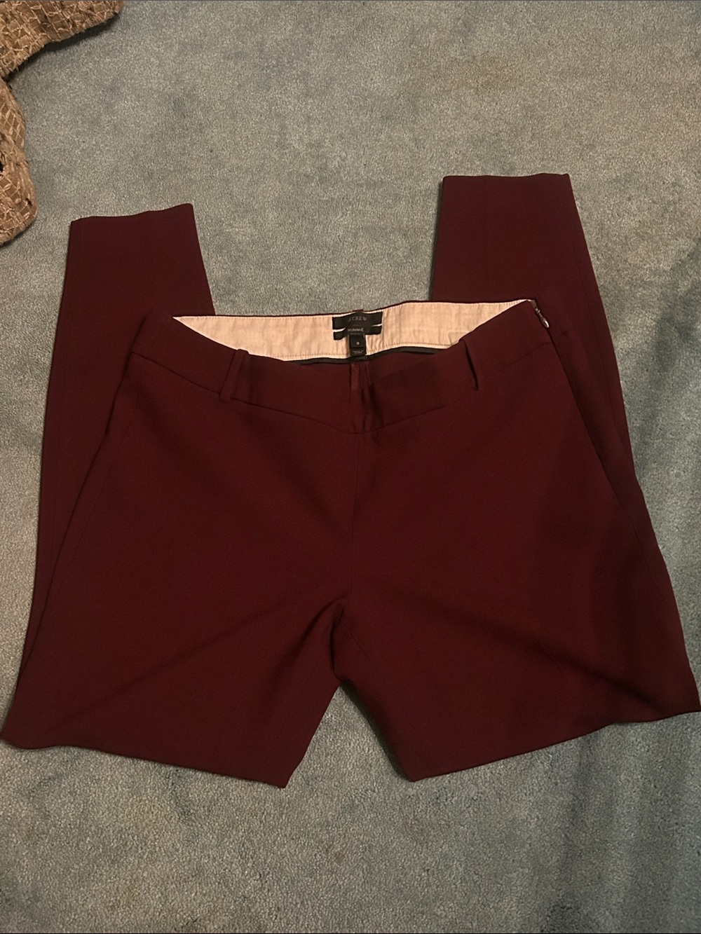 J. Crew Minnie Burgundy Pants